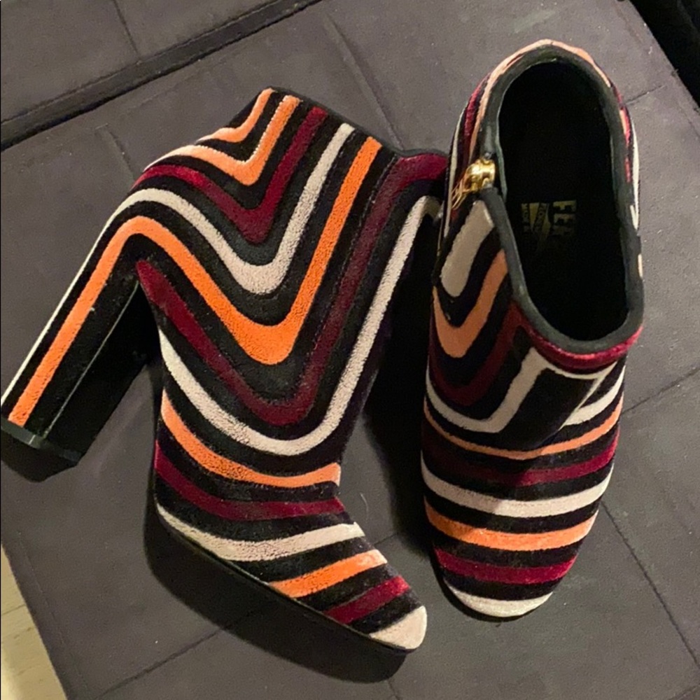 Salvatore Ferragamo Suede Booties- WORN ONCE